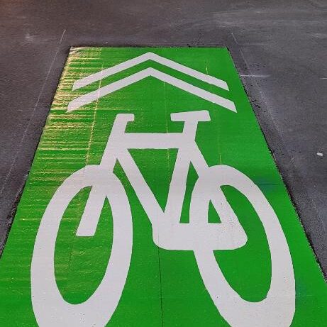 Cycling lane Line Striping